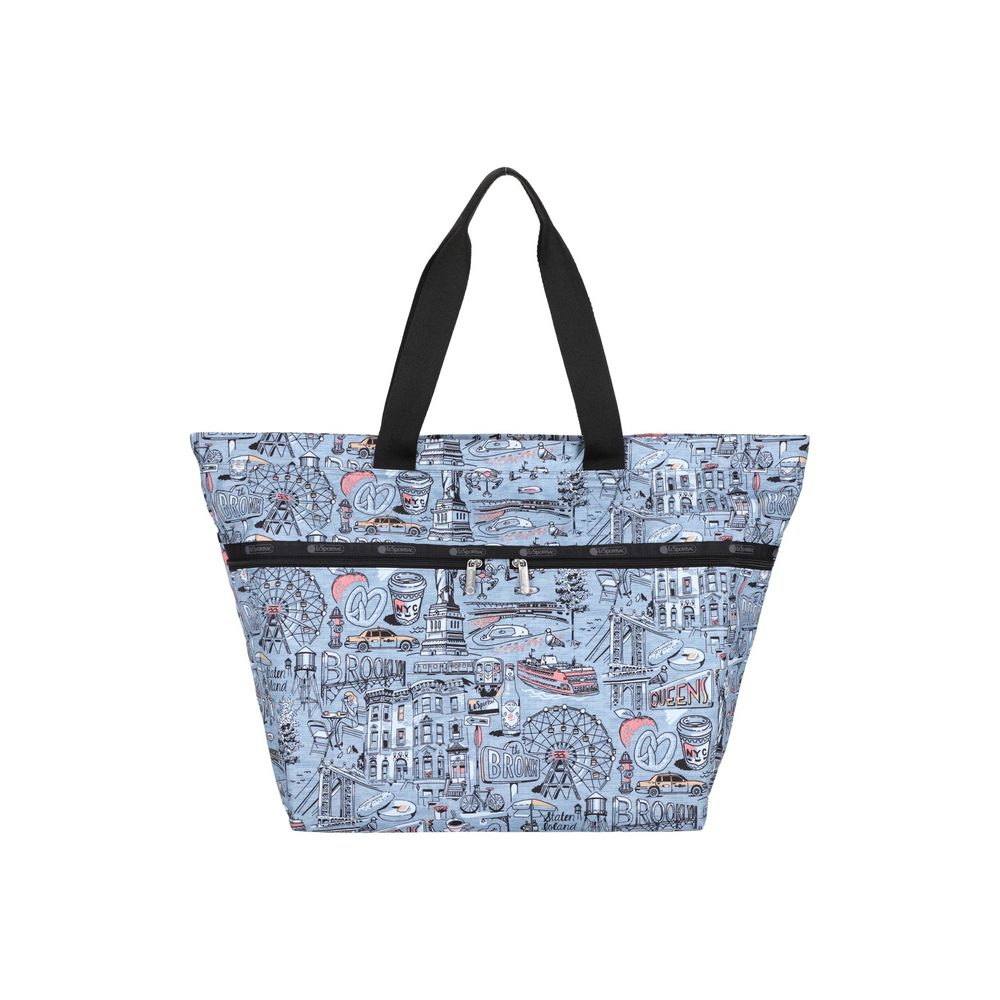 Carlin Zip Top Tote Bag The Boroughs Blue C ^_^